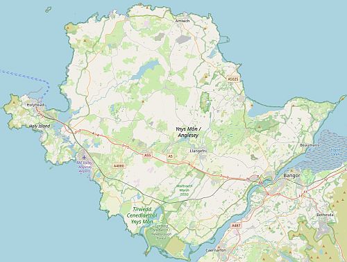 Anglesey Computer Solutions Service Area Map